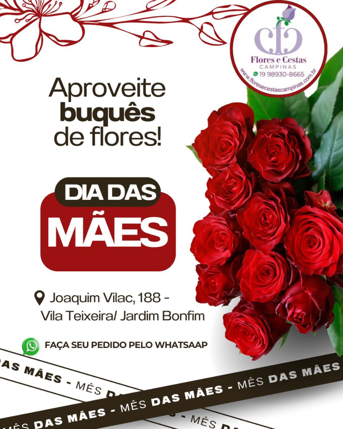 ATENÇÃO!!NOVO NÚMERO DE ATENDIMENTODevido ao volume de atendimentos, tivemos problemas com nosso atendimento via WHATSAPP,Pedimos desculpa, caso algum cliente ficou sem atendimento até o momento, ou parou na meio de sua compra.
Salientamos que a culpa não foi e não é de nossa empresa e sim dos responsáveis pelo aplicativo.No momento estamos com os atendimentos normalizados, com o novo número.19 99299-1197www.floresecestascampinas.com.brPodem nos contatar, tira suas dúvidas e realizar seu pedido.Att
Time FEC