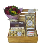 Cesta Ferrero com Nutella & Flores
