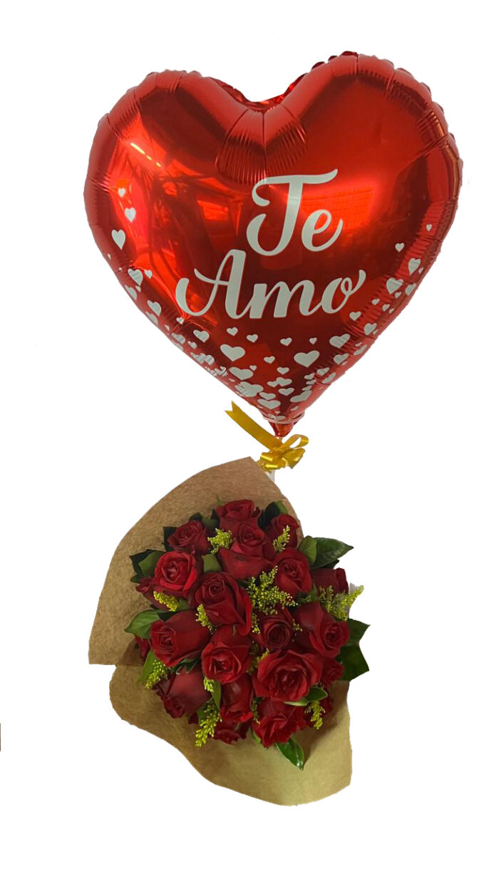 Buquê 17 Botões com Balão