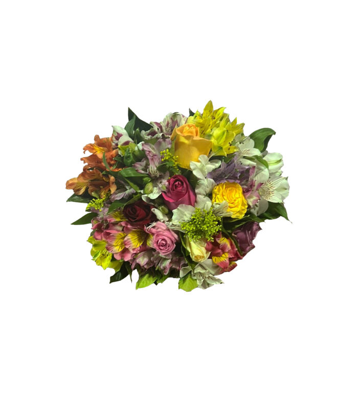 Buquê de rosas com Alstro
